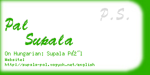 pal supala business card